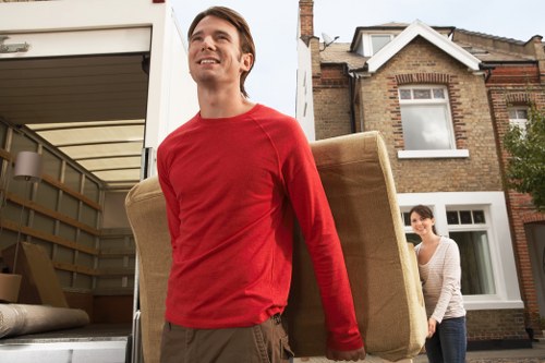 Local moving team planning access and parking for a Southall street move