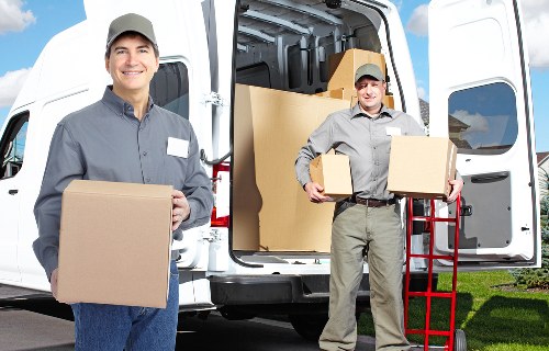 Southall residential moving van with loading support