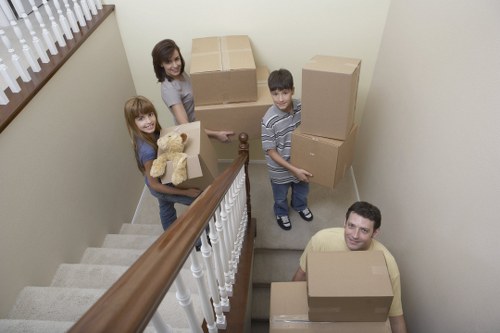 Moving van loaded with furniture for a Southall property relocation